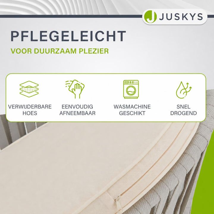 Rope tuinstoelen – set van 2, gevlochten touw met dikke kussens