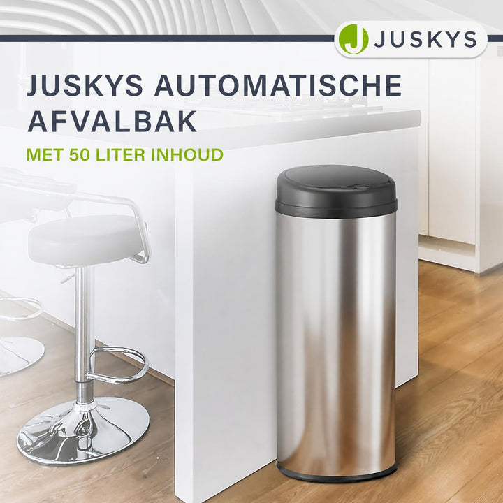 Ronde sensor prullenbak – automatisch deksel voor de keuken