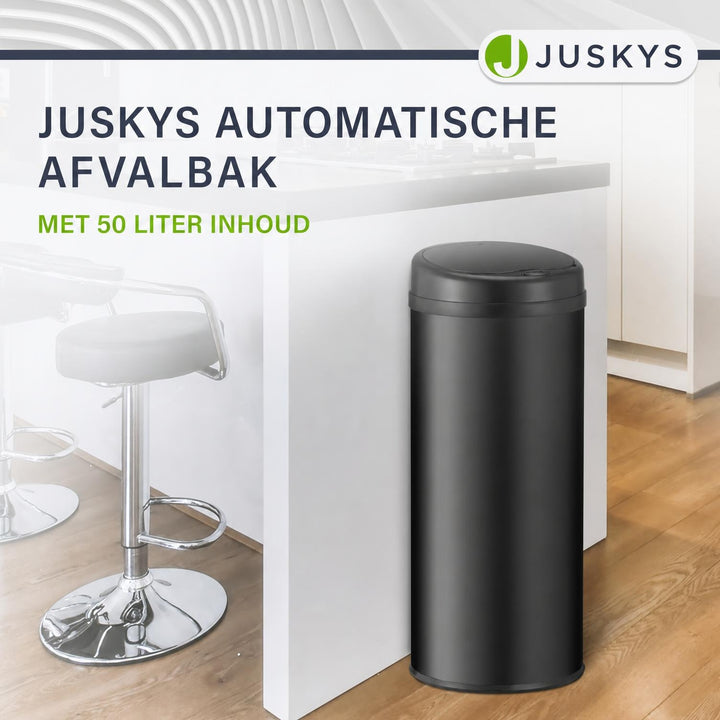 Ronde sensor prullenbak – automatisch deksel voor de keuken