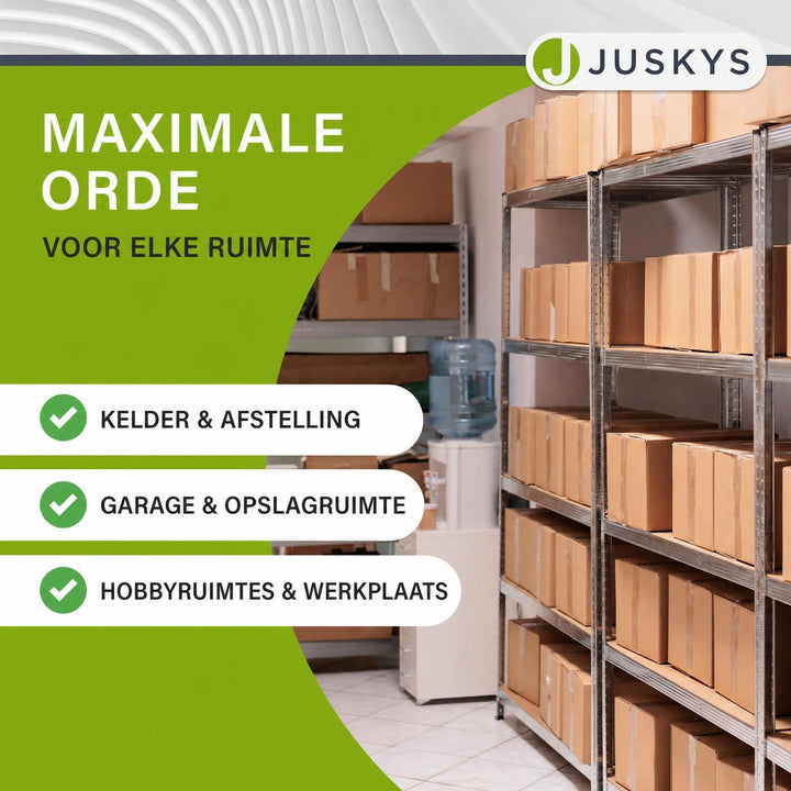 Metalen hoekstelling Corner Basic – 180x70x40 cm, 5 planken