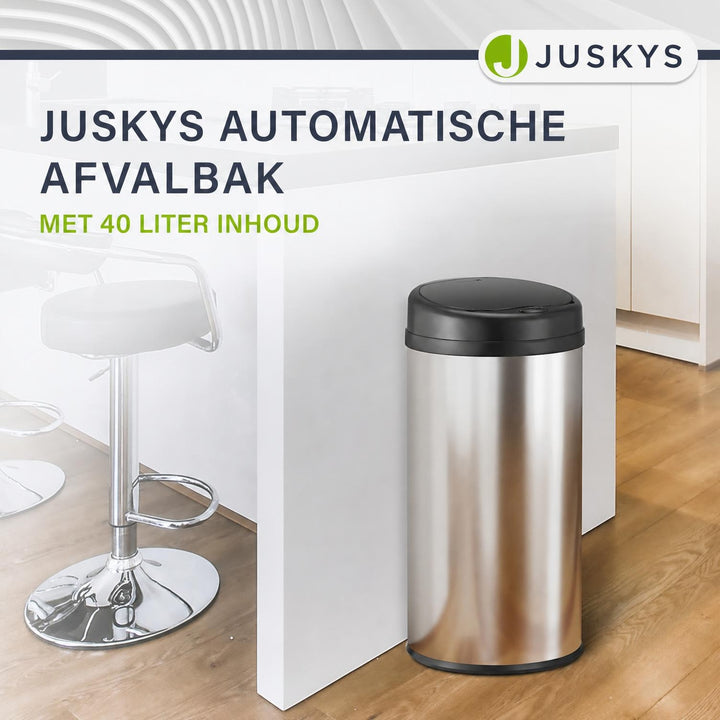 Ronde sensor prullenbak – automatisch deksel voor de keuken