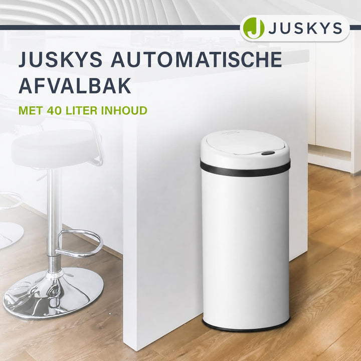 Ronde sensor prullenbak – automatisch deksel voor de keuken