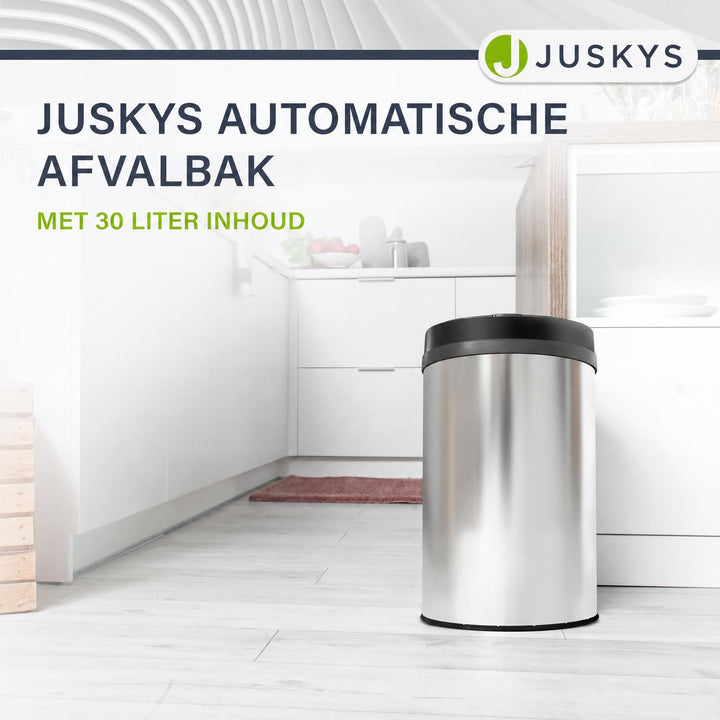 Ronde sensor prullenbak – automatisch deksel voor de keuken