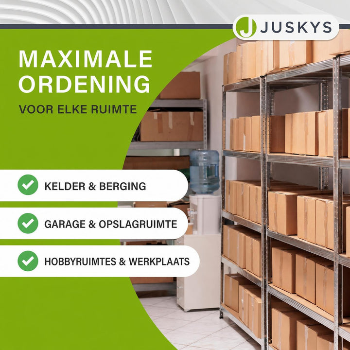 Metalen stellingkast set van 3 – Corner & 2x Basic, 15 planken