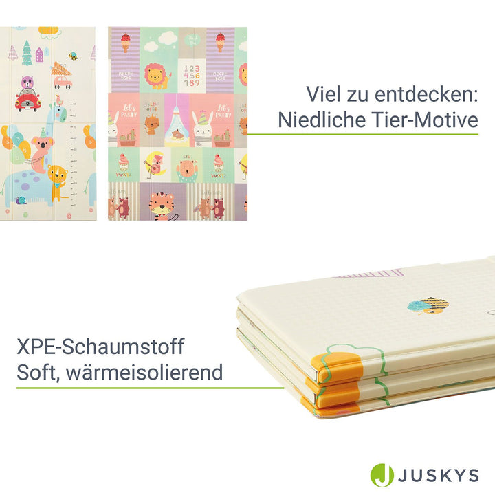 Speelmat 180 x 200 cm met diverse diermotieven