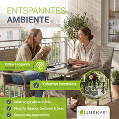 Vierkante tuintafel van polyrattan Yoro