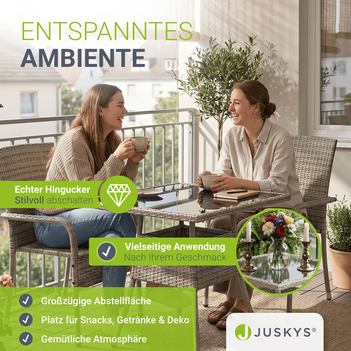 Vierkante tuintafel van polyrattan Yoro
