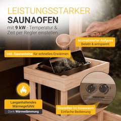 Cube barrelsauna Fjora XXL