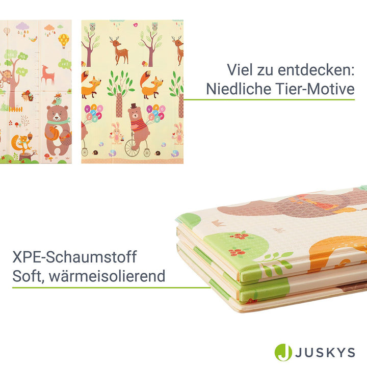 Speelmat 180 x 200 cm met diverse diermotieven