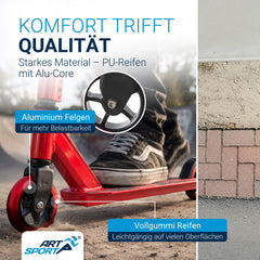 Stuntstep Red Smoke – 360° stuur, 100 mm wielen, vanaf 6 jaar