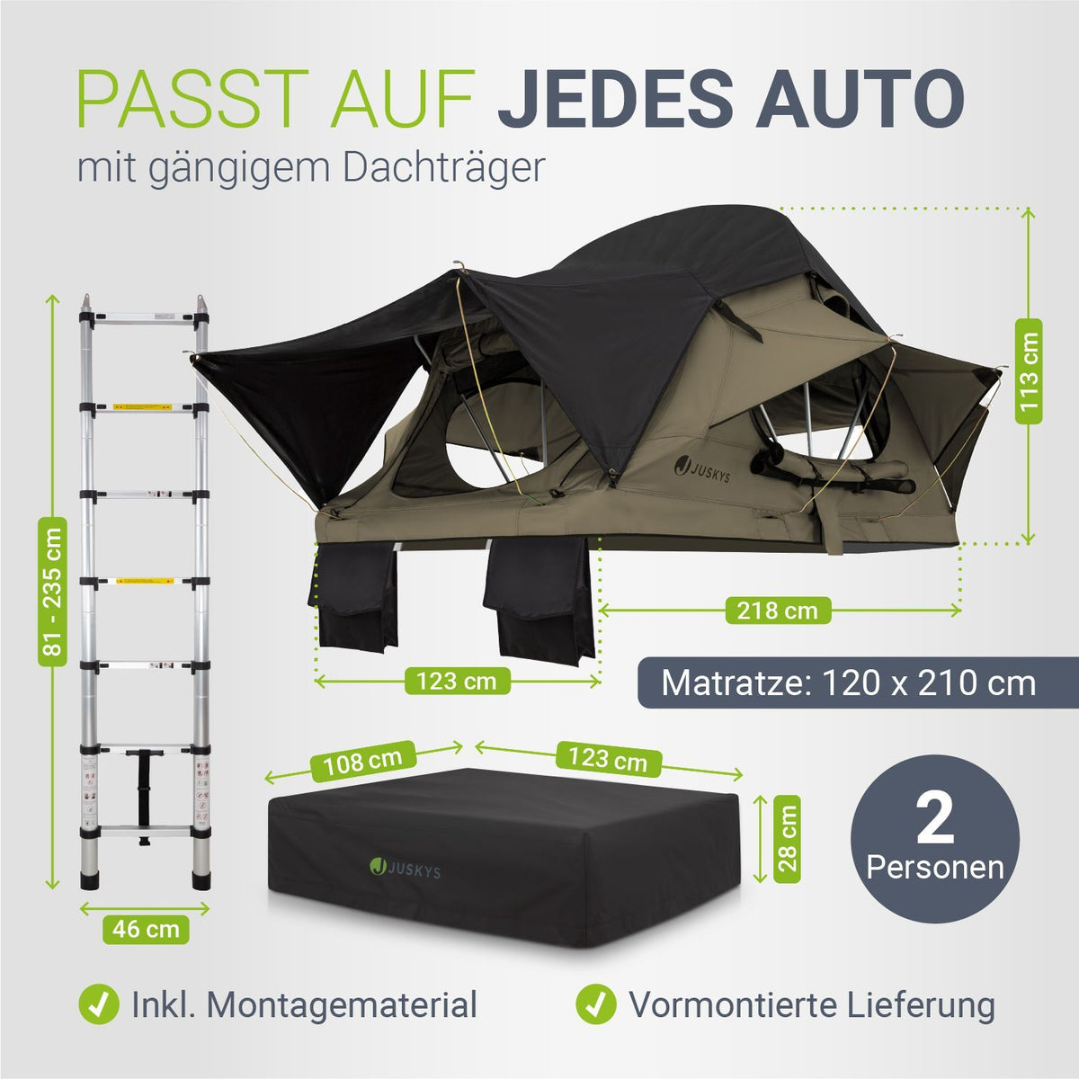 Daktent Lago für 2-3 mensen