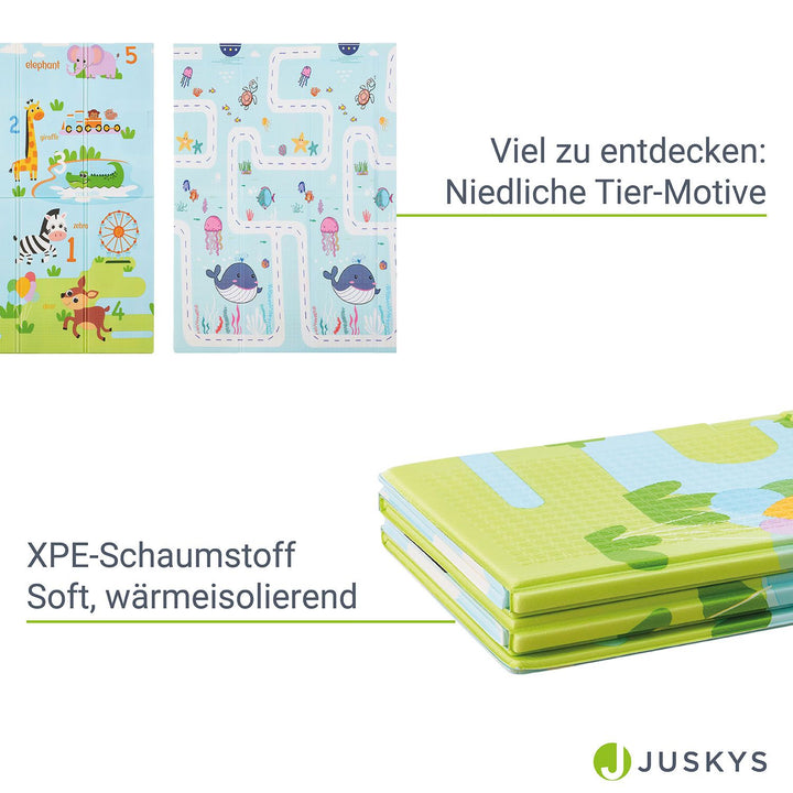 Speelmat 180 x 200 cm met diverse diermotieven