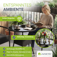 Ronde tuintafel van polyrattan Yoro
