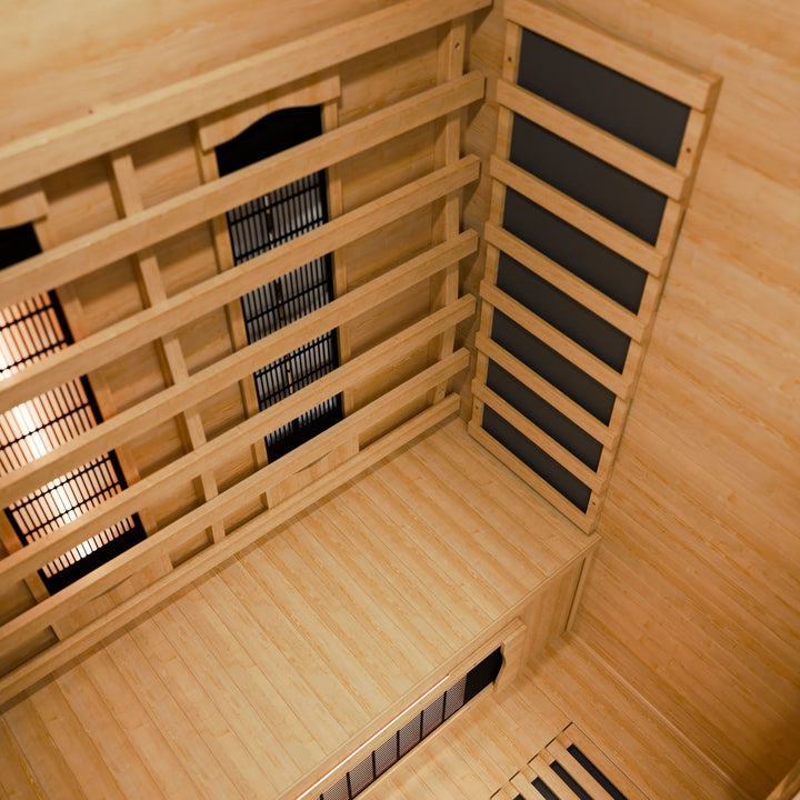 Infraroodcabine Oslo – triplex verwarmingssysteem, hemlockhout