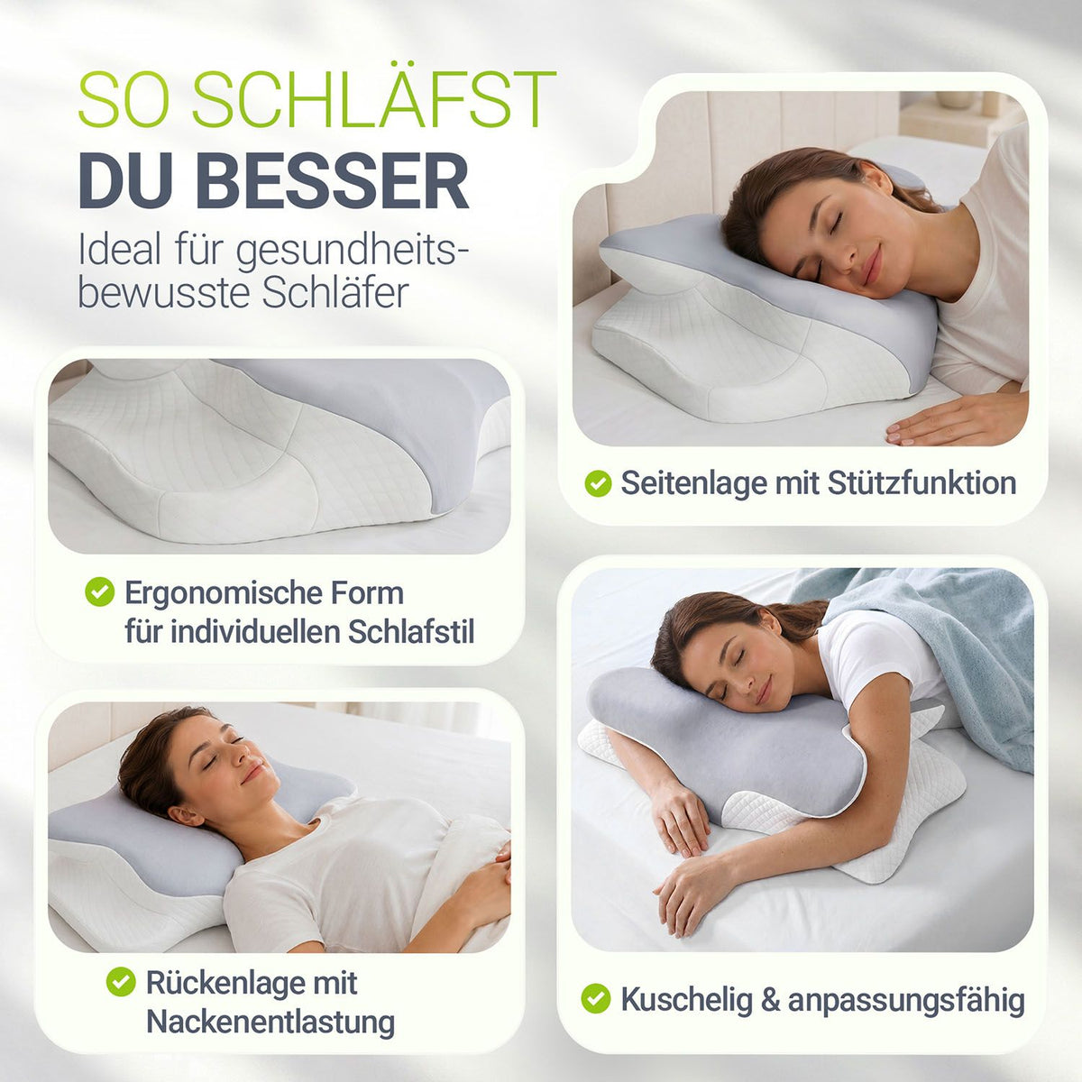Orthopedisch nekkussen traagschuim – ergonomische nekondersteuning