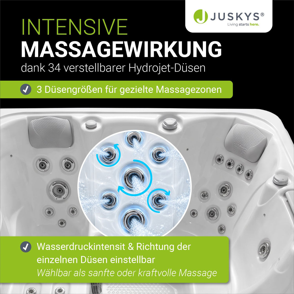 Buitenspa Oasis Max – 5 personen, 34 massagejets en LED-verlichting