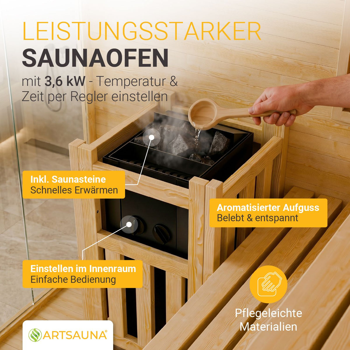 Traditionele sauna Vantaa - zwart