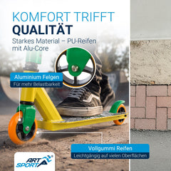 Stuntstep Red Smoke – 360° stuur, 100 mm wielen, vanaf 6 jaar