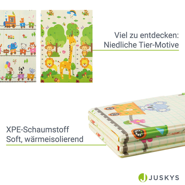 Speelmat 180 x 200 cm met diverse diermotieven