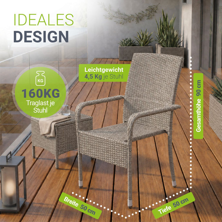 Polyrattan tuinstoelen Yoro