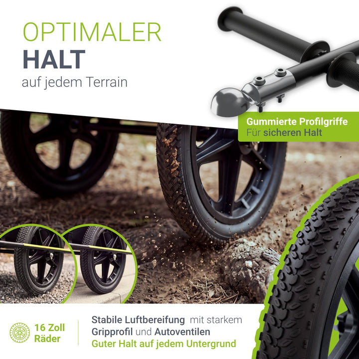 Fietskar 90 liter – met dekzeil, voor 26 en 28 inch fietsen