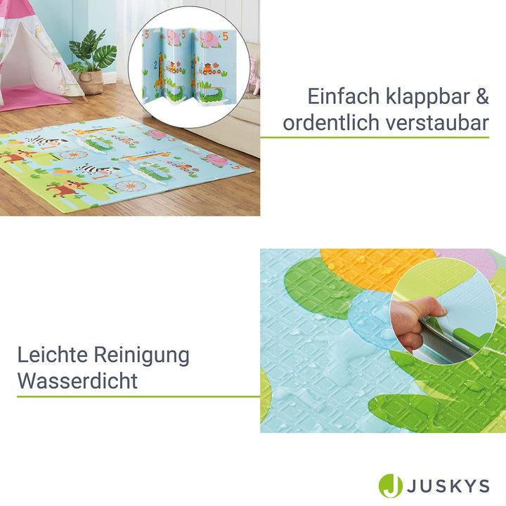 Speelmat 180 x 200 cm met diverse diermotieven