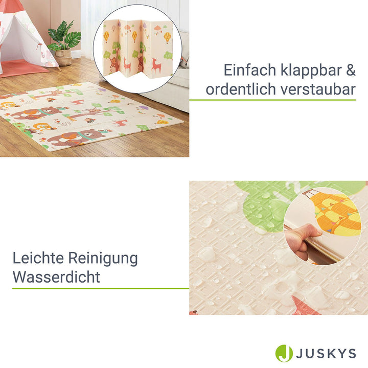 Speelmat 180 x 200 cm met diverse diermotieven