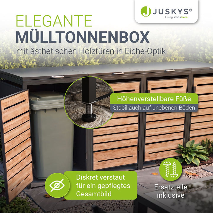 Containerombouw Arel – voor 2, 3 of 4 containers, afsluitbaar