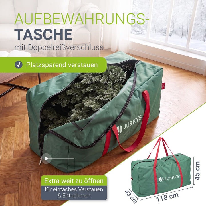 Kunstkerstboom Norvi – nordmannlook, met houten standaard