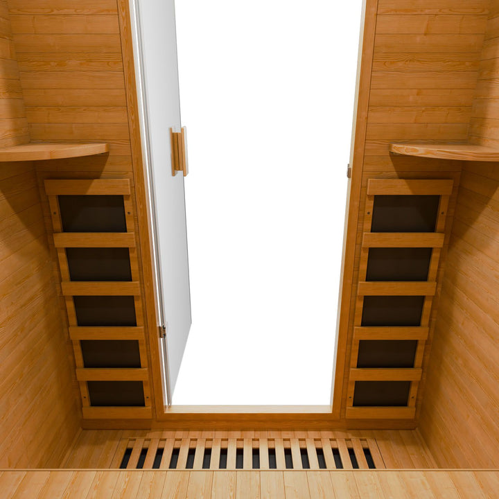 Infraroodcabine Oslo – triplex verwarmingssysteem, hemlockhout