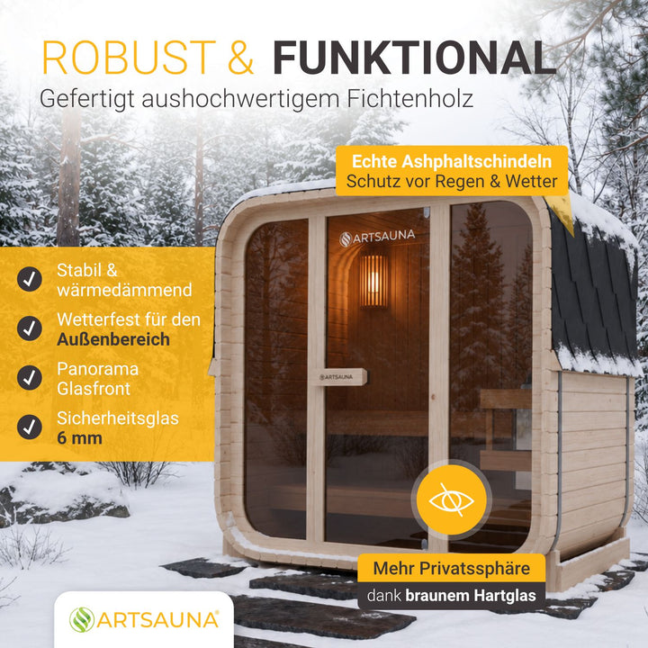 Cube barrelsauna Fjora M