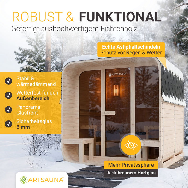 Cube barrelsauna Fjora XL