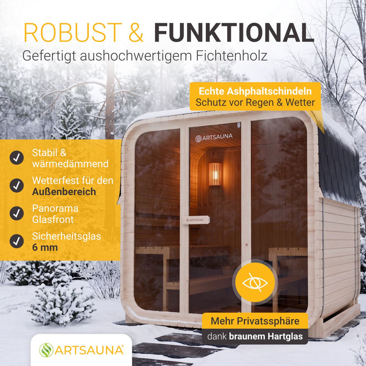 Cube barrelsauna Fjora L