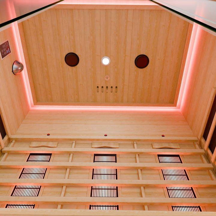 Infraroodcabine Kiruna 160 – 3 personen, met geluidssysteem