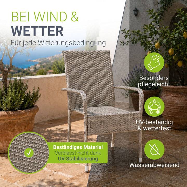 Polyrattan tuinstoelen Yoro