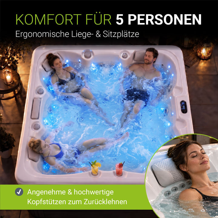 Buitenspa Oasis Max – 5 personen, 34 massagejets en LED-verlichting