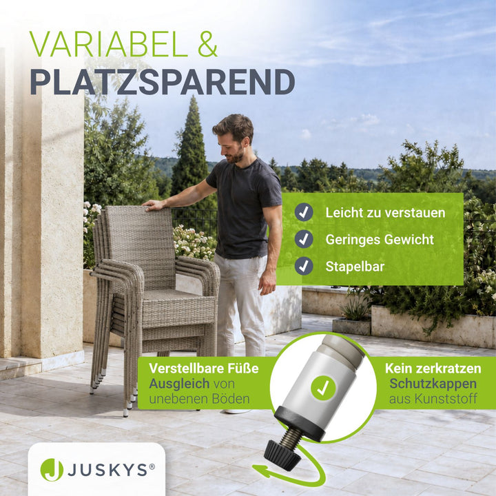 Polyrattan tuinstoelen Yoro