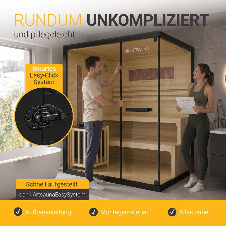 Traditionele sauna Vantaa - zwart