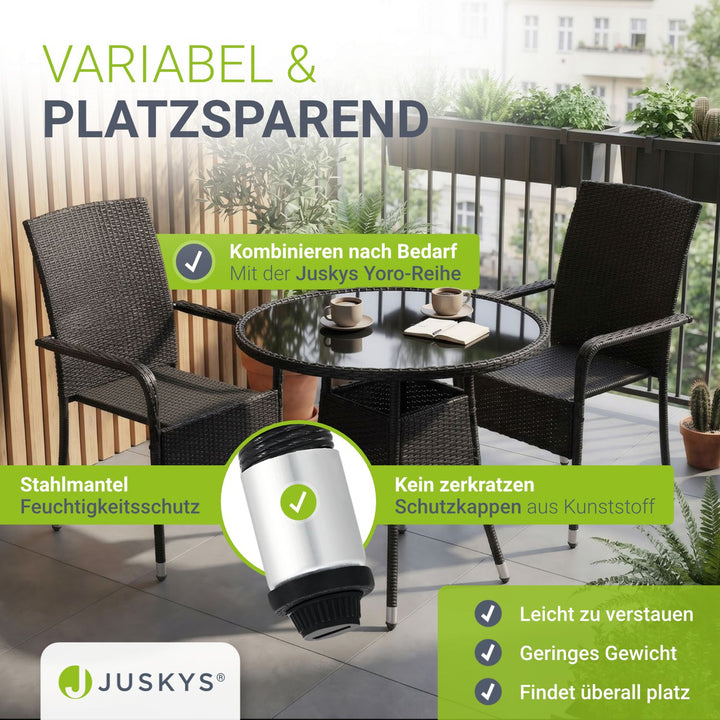 Ronde tuintafel van polyrattan Yoro