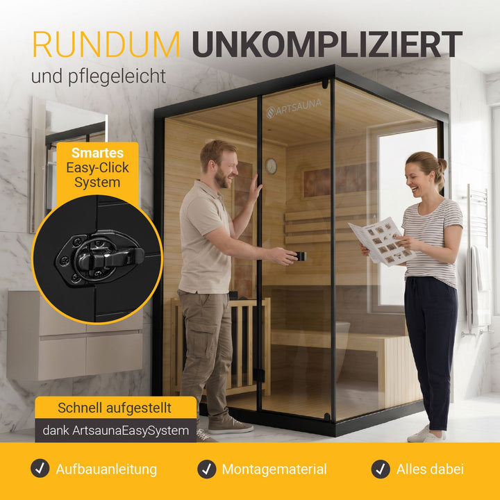 Traditionele sauna Vantaa - zwart