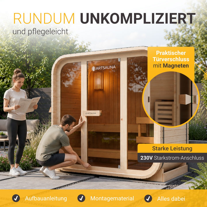 Cube barrelsauna Fjora M