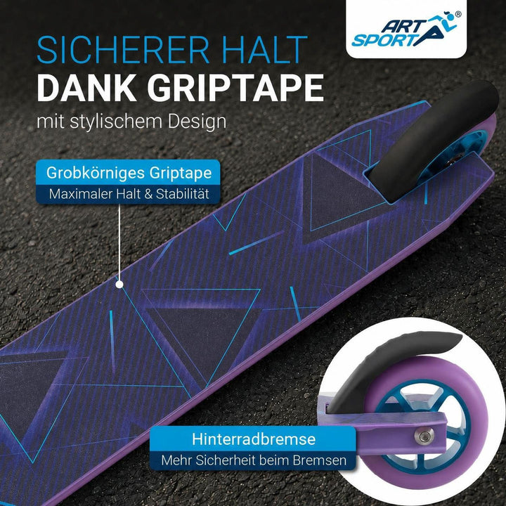 Stuntstep Red Smoke – 360° stuur, 100 mm wielen, vanaf 6 jaar