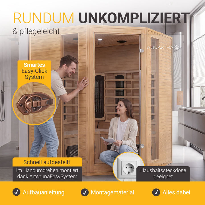 Infraroodcabine Nyborg E150V – 4 personen, volspectrumstralers
