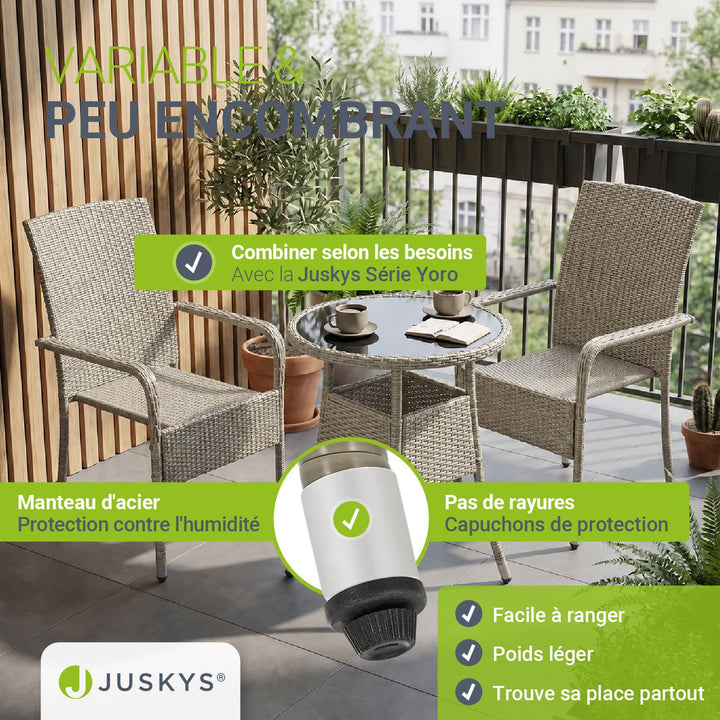 Ronde tuintafel van polyrattan Yoro