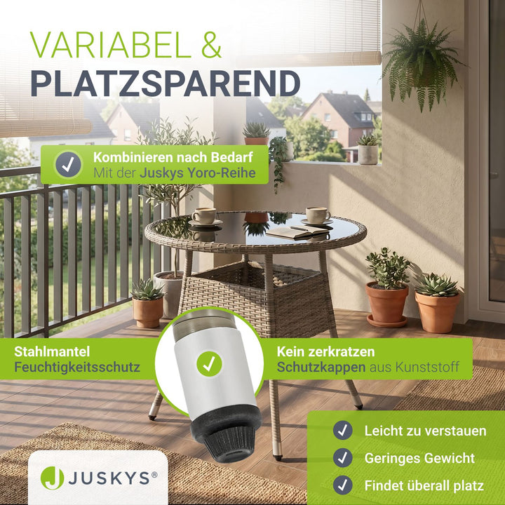 Ronde tuintafel van polyrattan Yoro