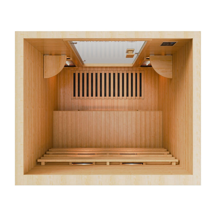 Infraroodcabine Oslo – 5 volspectrumstralers, hemlockhout