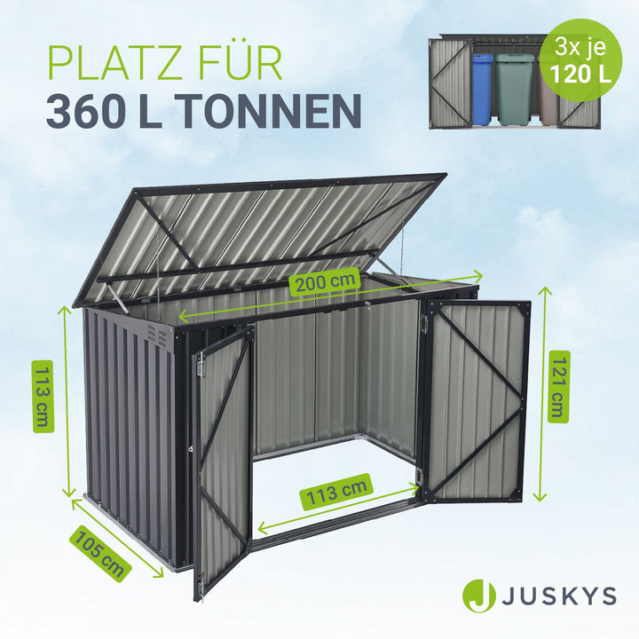 Vuilnisbak doos Namur 1,9 m²