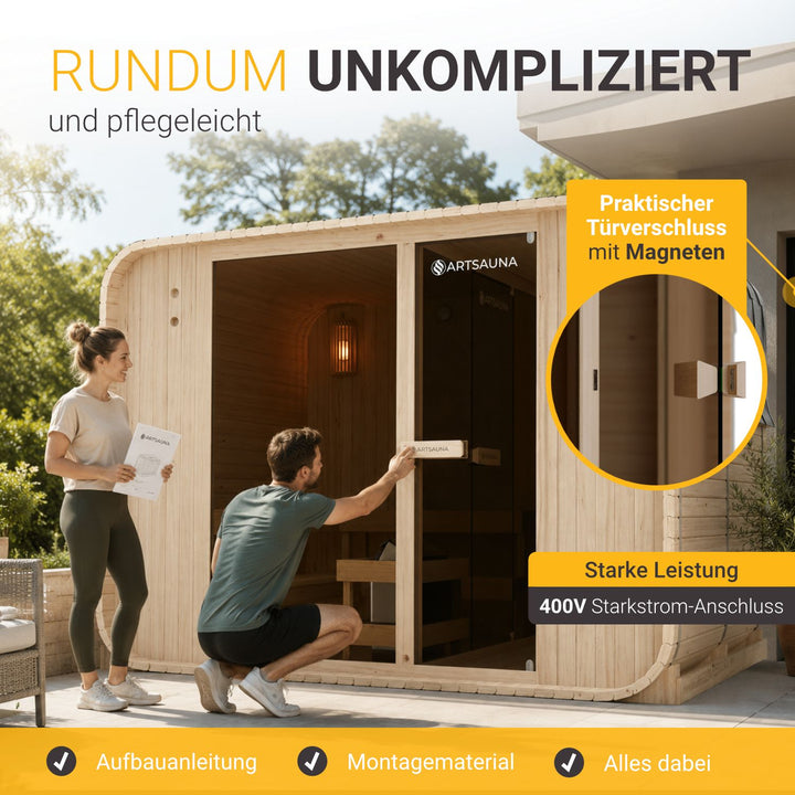 Cube barrelsauna Fjora XXL