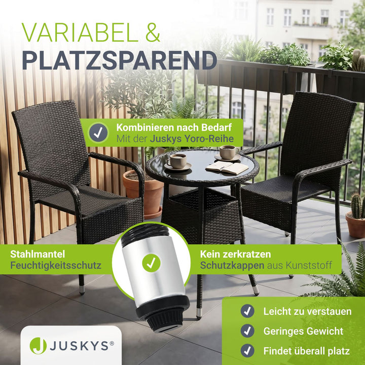 Ronde tuintafel van polyrattan Yoro