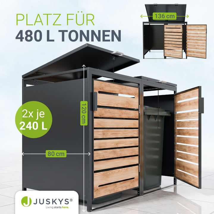 Containerombouw Arel – voor 2, 3 of 4 containers, afsluitbaar